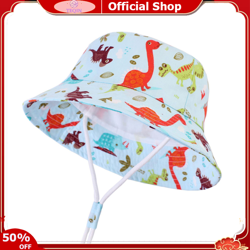TEQIN【Fast Delivery】Boy Cute Dinosaur Pattern Summer Sun Protection Fisherman Hat Bucket Hat ราคา 163 บาท*ส่งฟรี