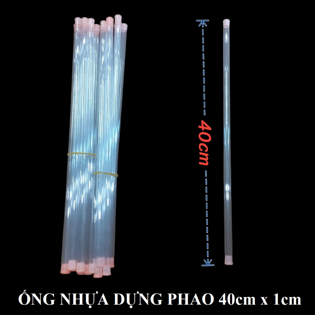 Ống nhựa PVC đựng phao câu cá dài 40cmx1cm