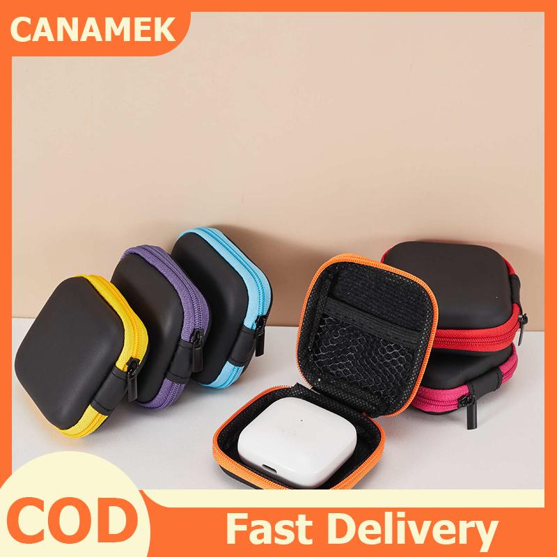 CANAMEK Xách tay chống sốc tai nghe trường hợp tai nghe Túi Tai nghe túi lưu trữ Tai nghe vỏ cứng Tai nghe Phụ Kiện Thẻ nhớ Cáp USB