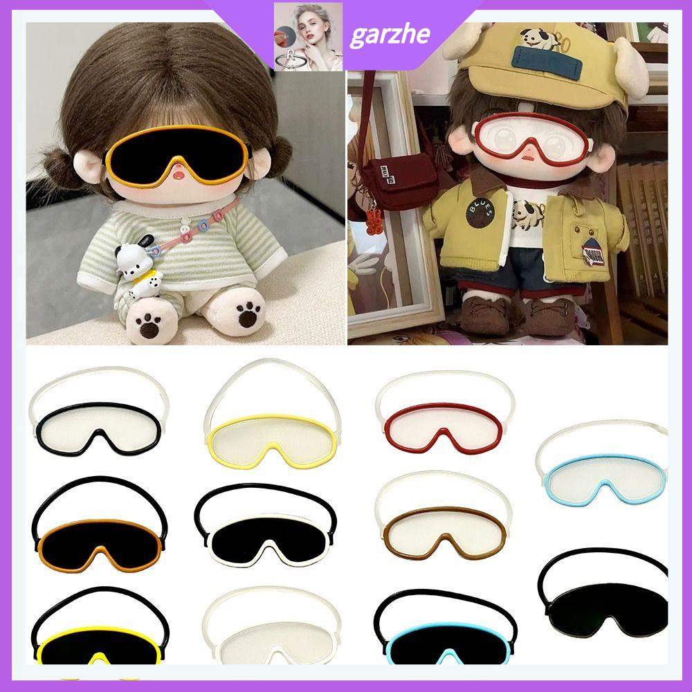 GARZHE24272 Dành cho búp bê 10-17cm Kính mát mini Kính mắt Quần áo Kính nhựa Xu hướng Tự làm Dành cho kính nhung Labubu Phụ kiện búp bê