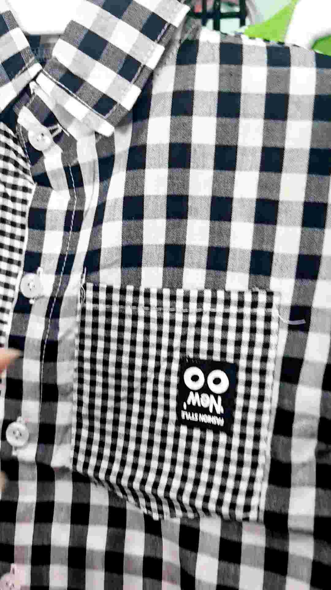 Kemeja Anak Laki Laki Lengan Panjang ZION motif Kotak Korean Style Import