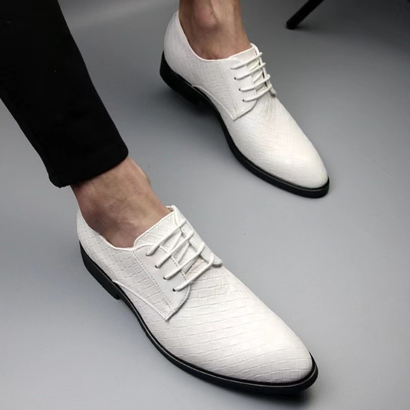 White Leather Mens Dress Shoes - Best Price in Singapore - Sep 2023 |  Lazada.sg