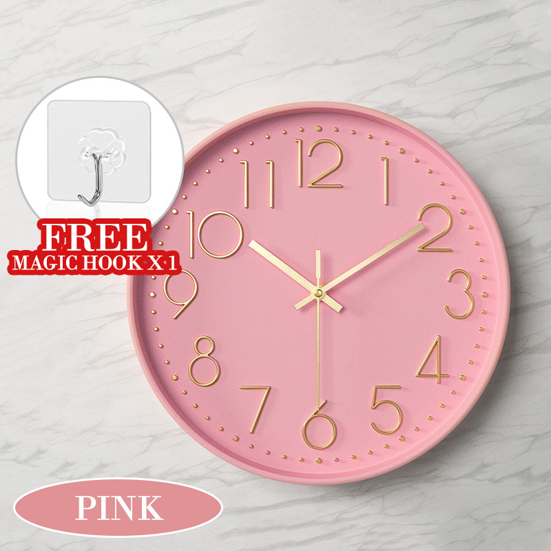 30cm Japan Silent Digital Wall Clock Quartz Movement Clocks Living Room Home Decor