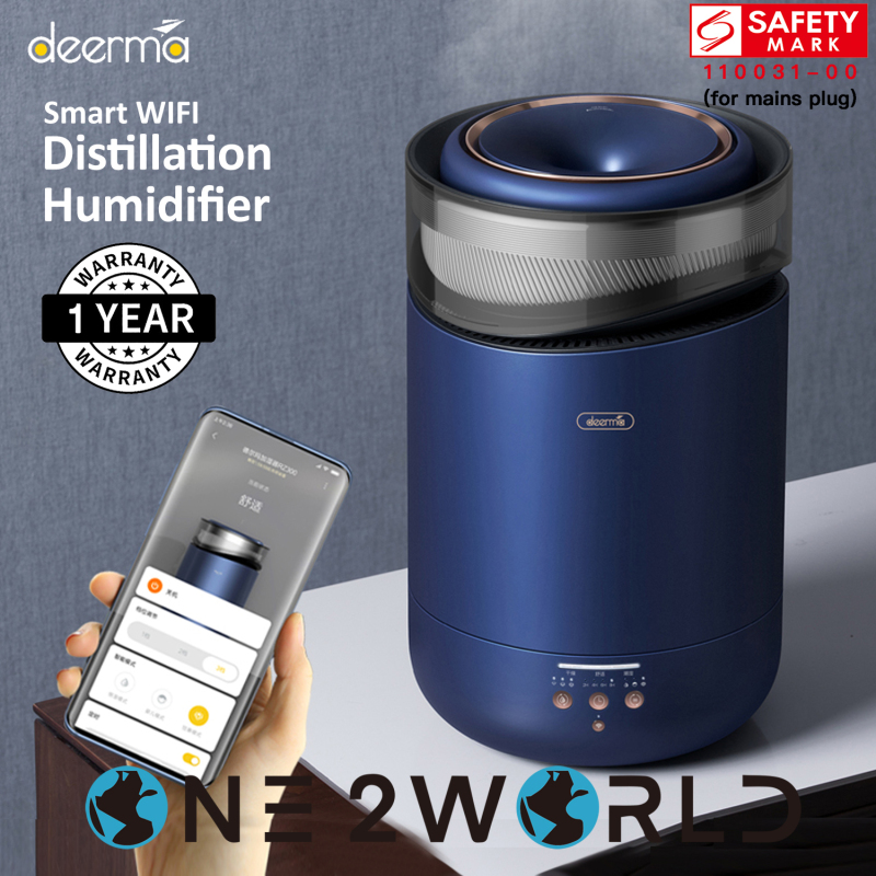 Xiaomi Deerma RZ300 100℃ Aseptic Distillation Humidifier 680mL/h 3.8L Water Tank 10 Humidification Modes Mijia APP Remote Control Singapore