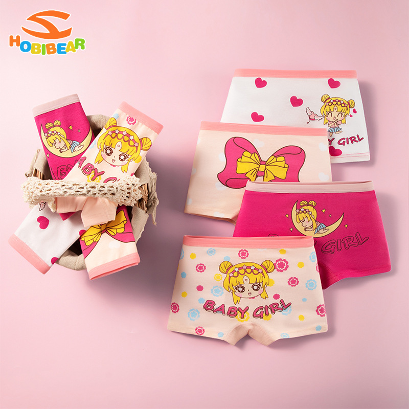 HOBIBEAR Thin Girls Boxer Briefs Cotton Baby Underwear Girls Shorts ราคา 57 บาท*ส่งฟรี