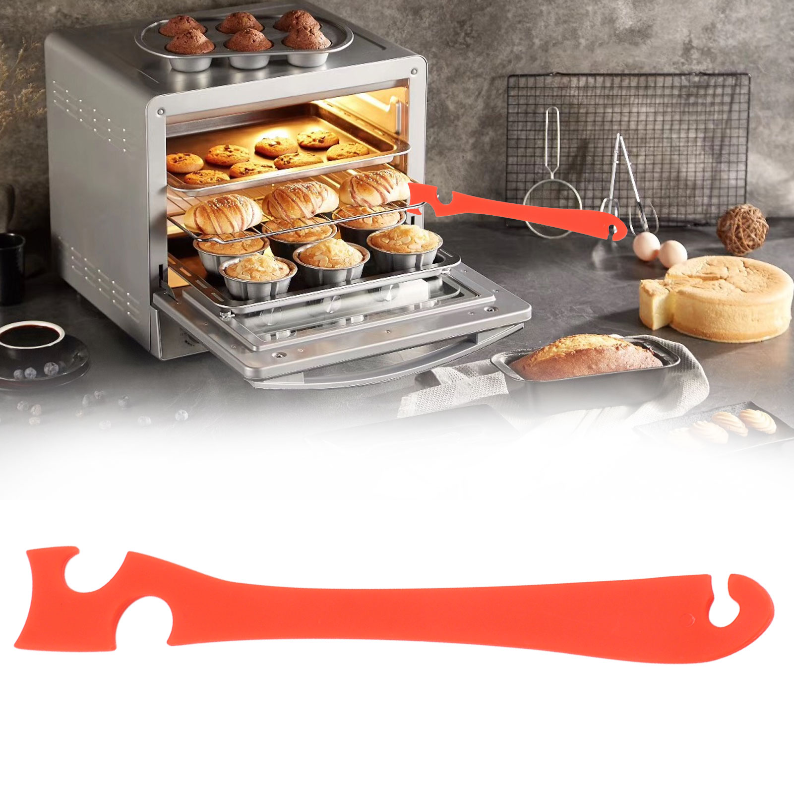Lò đẩy puller giá để lò nướng Helper Stick tay cầm dài cho nhà bếp