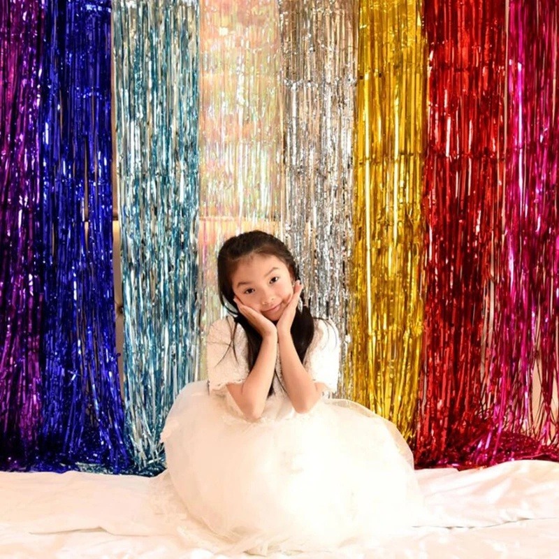 Rèm tua rua 1 * 2m bằng kim loại trang trí tiệc halloween