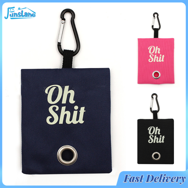 FunsLane Canvas Dogs Poop Bag Dispenser Garbage Bags Holder Portable Outdoor Poop Waste Bag Organizer Pets Supplies ราคา 53 บาท*ส่งฟรี