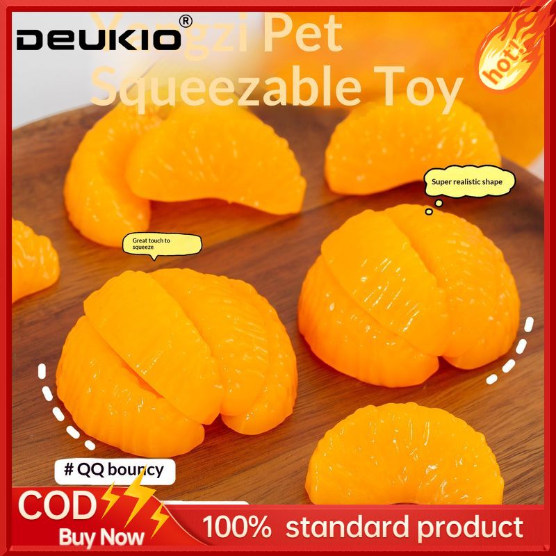DEUKIO Realistic Orange Slice Squishy Toy - Soft, Bouncy Stress Relief Fidget for Adults and Kids ราคา 20 บาท*ส่งฟรี