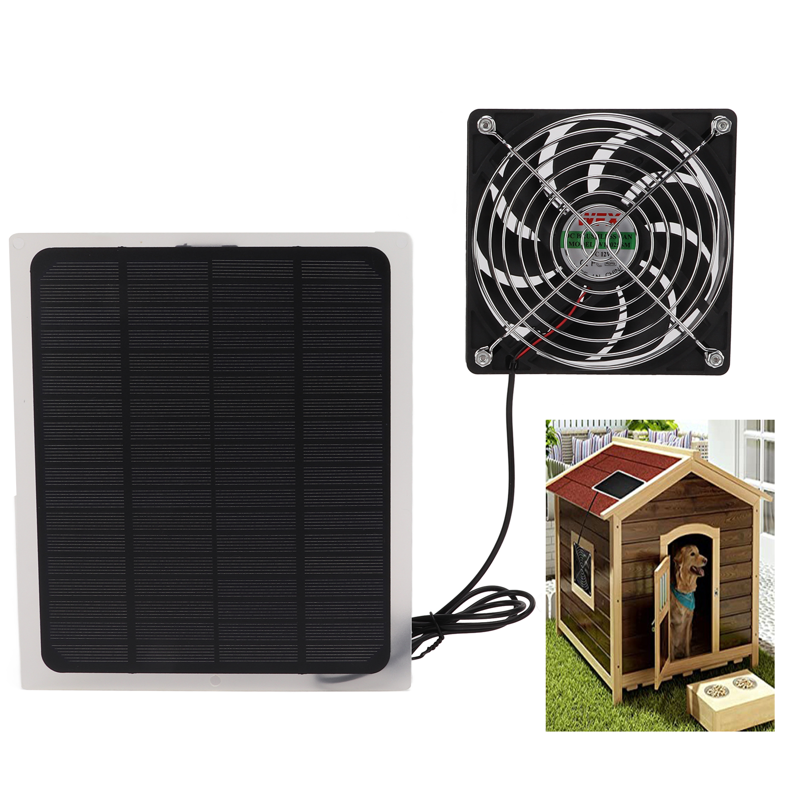 3W 6V Mini Solar Panel Ventilation Cooling Fan 4-i... - Vicedeal - View #11