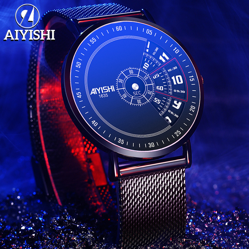 AIYISHI Watch Men s Swiss Imported Genuine Waterproof Steel Strap Watch