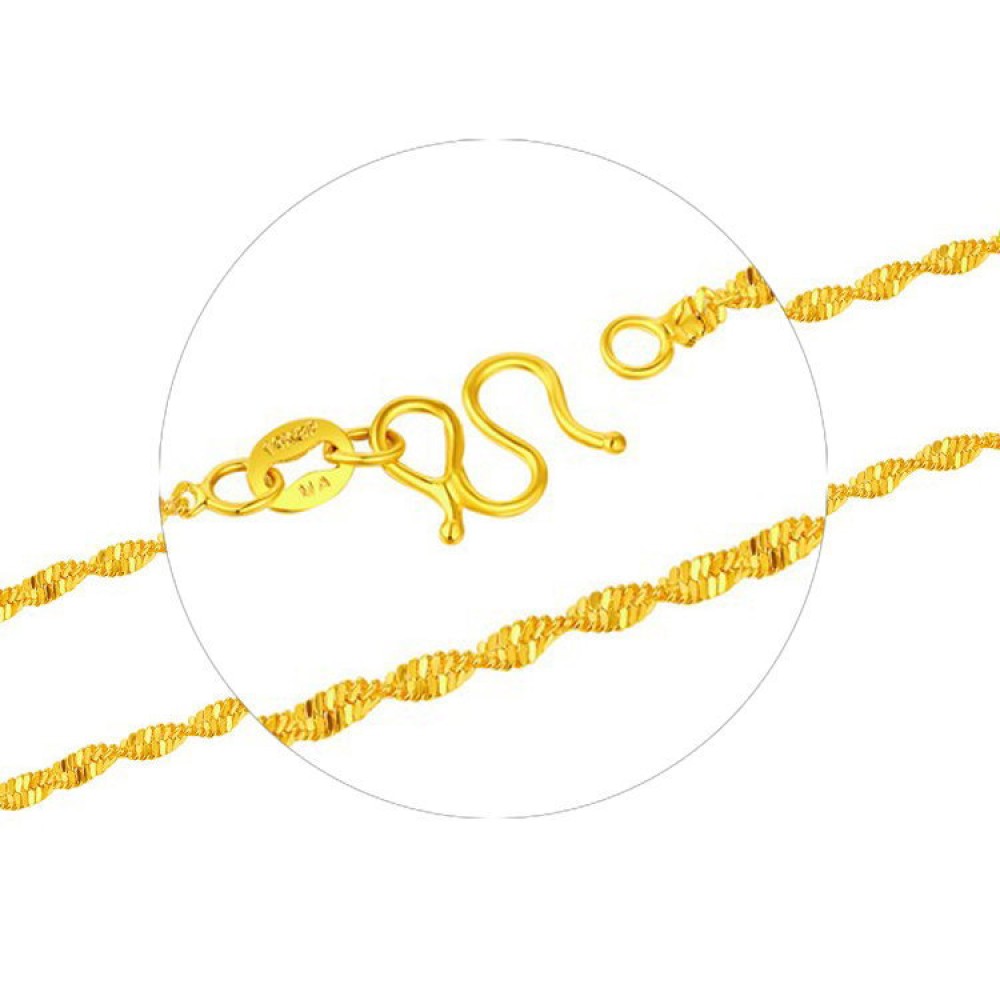 Đồ Trang Sức Vòng Cổ 24K Vàng Cát Việt Nam Cho Nữ Lâu Không Phai Màu Cảm Giác Cao Cấp Thích Hợp Dây 