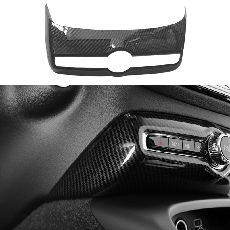O1ABS Car Center Console Volume Adjustment Knob Frame Decoration Cover Trim for XC40 2019-2020