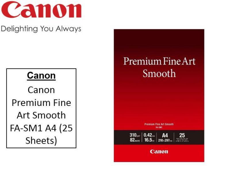 Canon Premium Fine Art Smooth FA-SM1 A4 (25 Sheets) Singapore