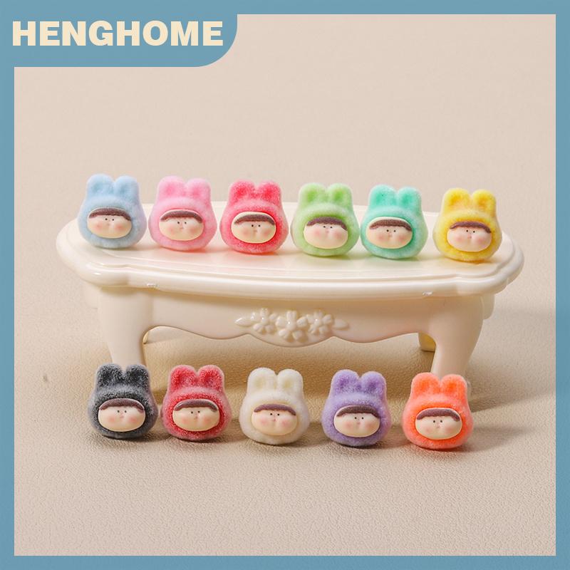 HENGHOME Flocking Lilith Head 1 Bộ 11 món đồ trang trí mini dễ thương đồ chơi phụ kiện nhựa khối