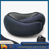 Travel Comfort Set: Neck Pillow, Eye Mask, Earplugs, Bag