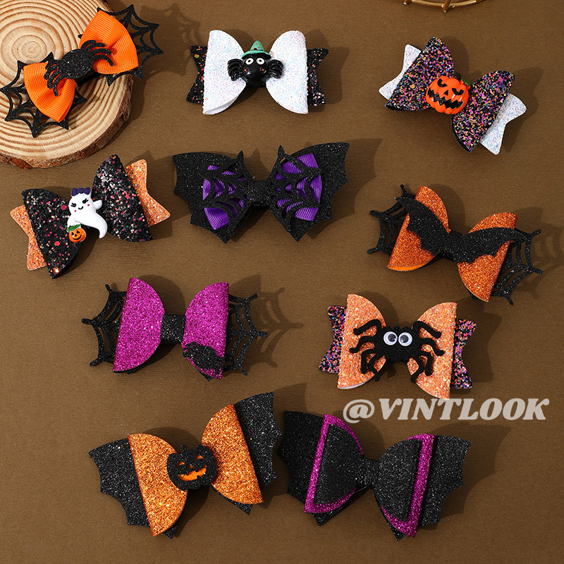 VINTLOOK Halloween bow hairpin ghost festival party festive atmosphere dress up props ghost festival hairpin headdress ราคา  13 บาท*ส่งฟรี