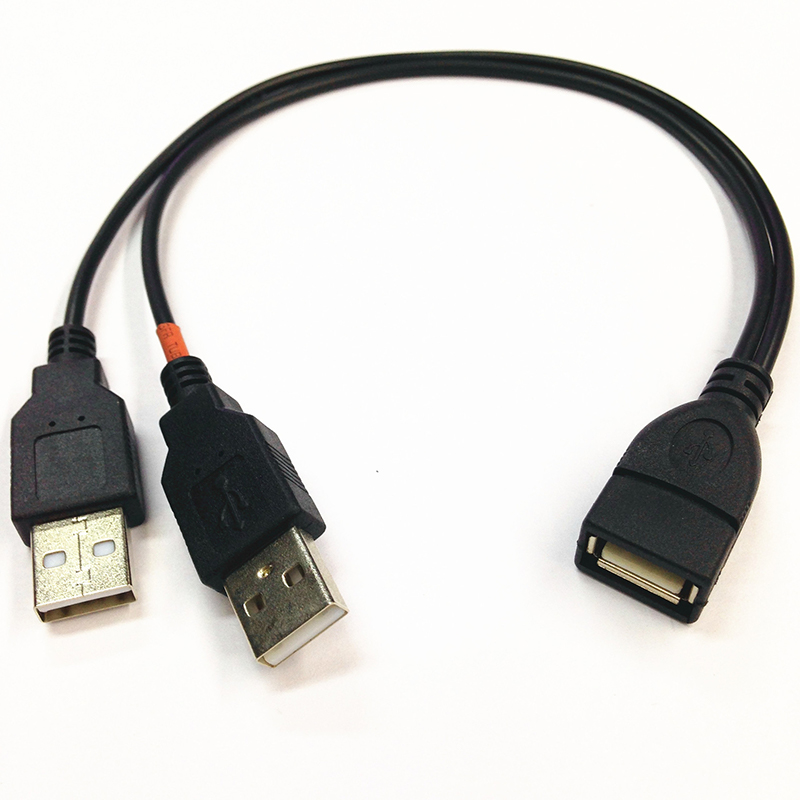 [Chandrae] Cáp nối dài Sạc USB 2 cổng USB 2 cổng dòng chữ Y 2.0 cáp chuyển đổi Hub bộ sạc một cổng chia hai đầu đực