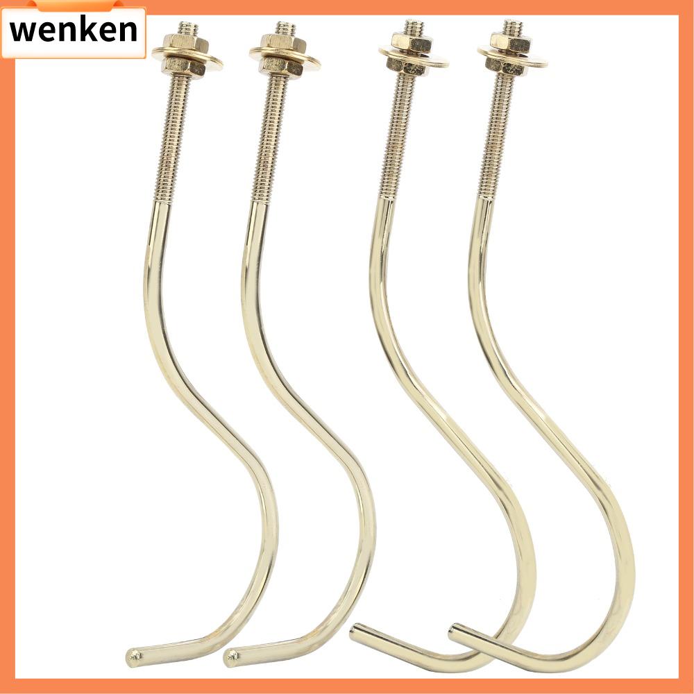 WENKEN 4Pcs  loại Zn Móc bi-a Vàng Móc treo Giá đỡ cơ Dụng cụ bi-a Giá treo Phụ kiện bi-a Phòng trò chơi