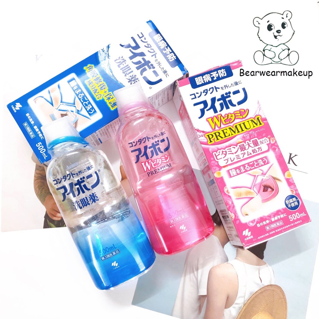 Nước rửa mắt EYEBON Nhật Bản 500ml - có tác dụng giúp phục hồi giác mạc, cung cấp vitamin Và độ ẩm cần thiết cho mắt, loại này có độ mát 2,5 độ giúp cho mắt thêm sảng khoái.