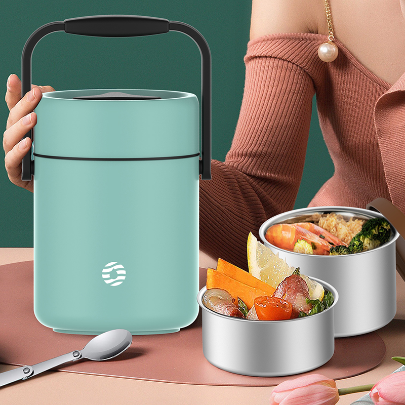 MA0CP0XN FEIJIAN-Stainless Steel Lunch Box, 3 Layers Jars, Large Capacity Portable Food Containers, 1600ml, 54oz Lunch Bags & Boxes ราคา 1,254 บาท*ส่งฟรี