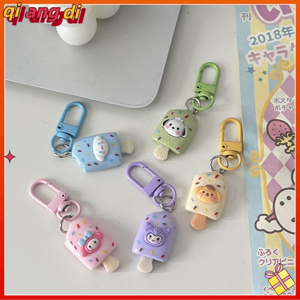 QIANGDI Hoạt hình dễ thương Móc khóa nhân vật hoạt hình Trang trí dây treo Trang sức treo Móc Khóa Mini Di động Trọng lượng nhẹ Trang trí túi