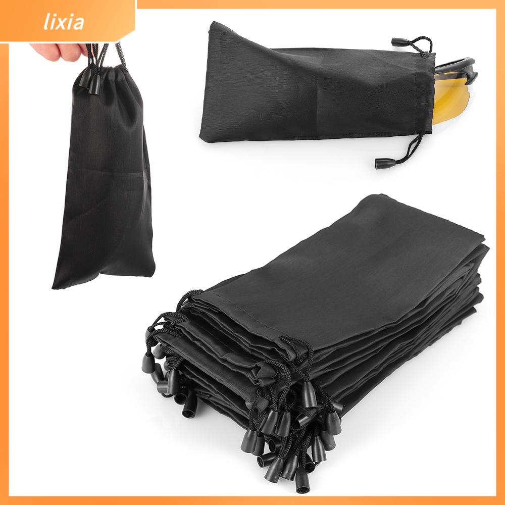 LIXIA 5/10/20Pcs Mang Dây buộc Vải Túi kính râm Kính đeo Quang học Túi đựng kính đeo mắt