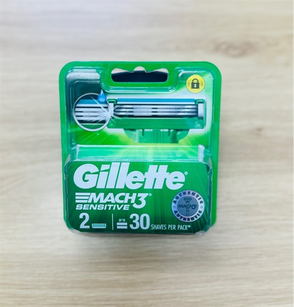 Đầu dao cạo râu Gillette Mach3 Sensitive [ Thay thế được cho tất cả cán dao Gillette Mach 3] - 2 cái