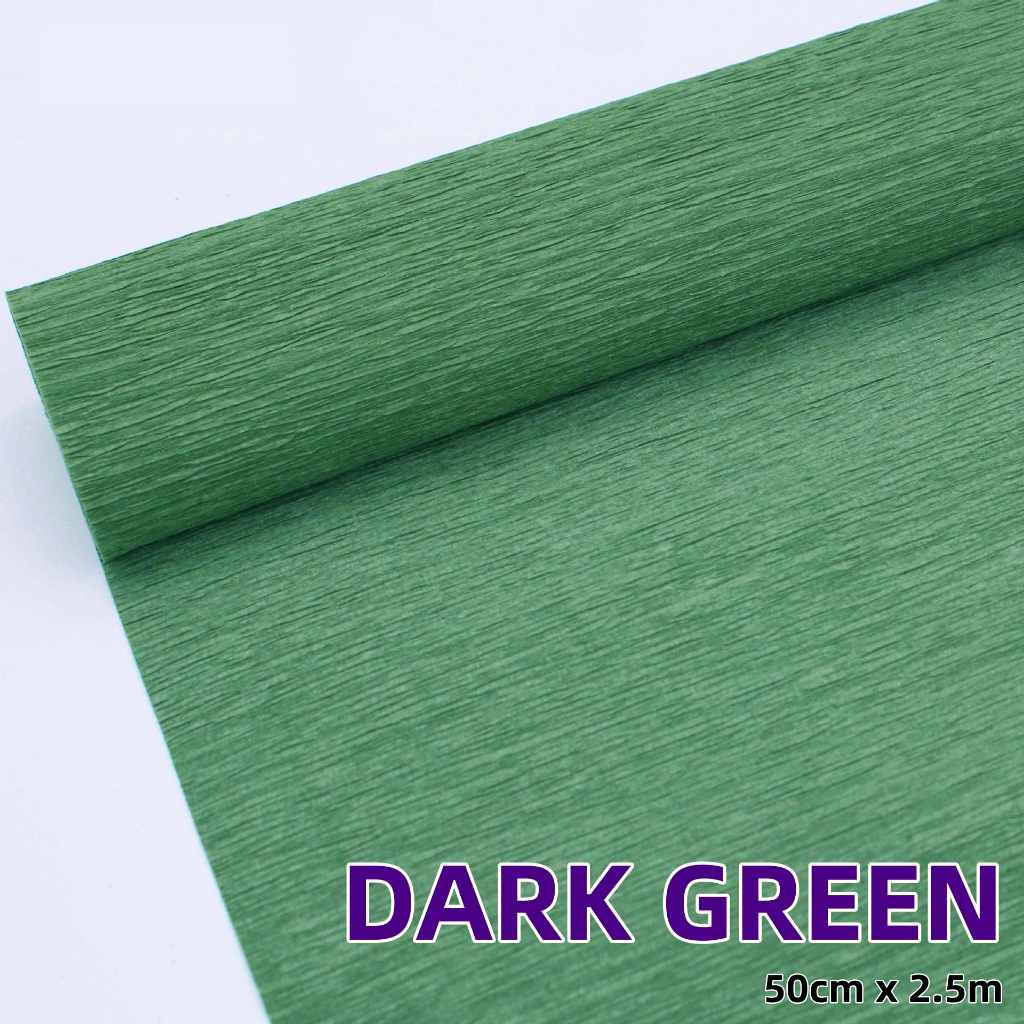 ✔READY STOCK✔50cm*2.5m Color Crepe Paper Roll Crinkled Papers Pleated Curling Flower Kinder garden Deco 彩色皱纹纸