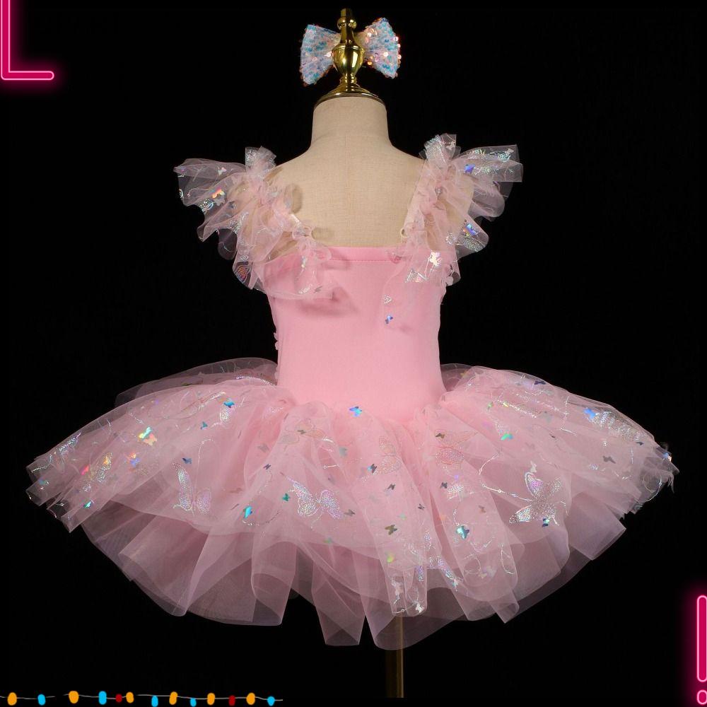 POPART Hoa Váy ballet cho trẻ em Hiện đại Đầm sequin Quần áo biểu diễn Thời trang Váy tiệc Váy tutu ballet Bé gái