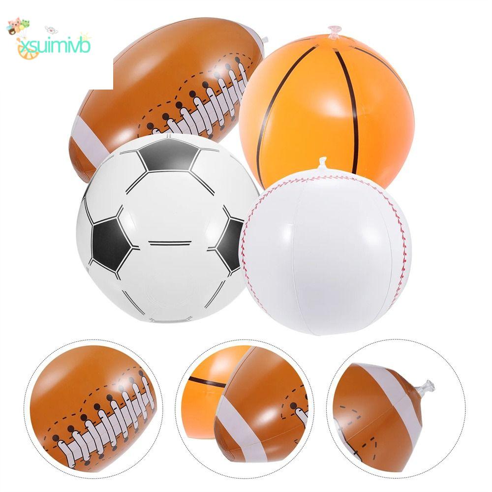 XSUIMI Rugby Inflatable Football Blow Up Basketball Inflatable Toy Ball