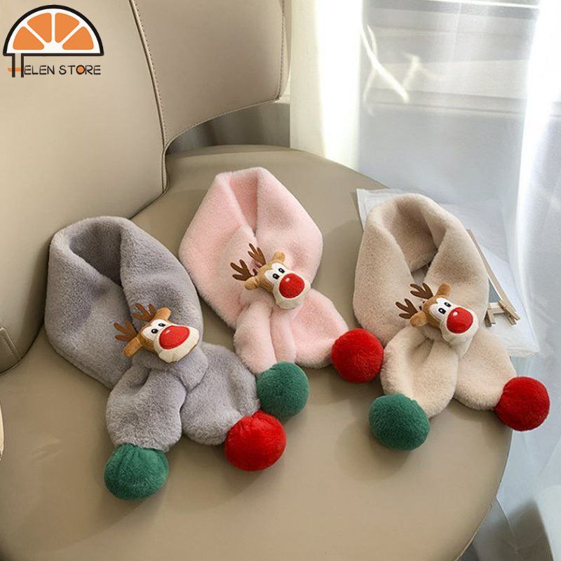 HS trẻ em khăn quàng cổ quần áo trẻ em trong winterwarm bé sang trọng khăn quàng cổ bé trai và bé gái dày lên khăn quàng cổ chống gió khăn huơu giáng sinh dễ thương
