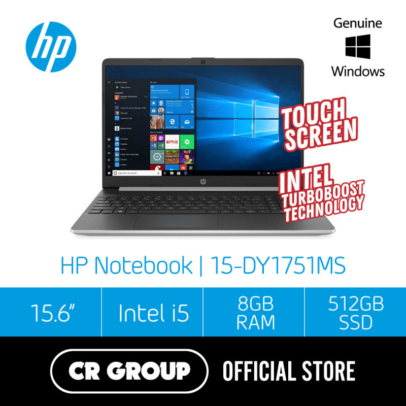 Same Day Delivery Option* HP Notebook 15-DY1751MS Intel® Core™ i5-1035G1 8GB DDR4 RAM 512GB PCle M.2 SSD