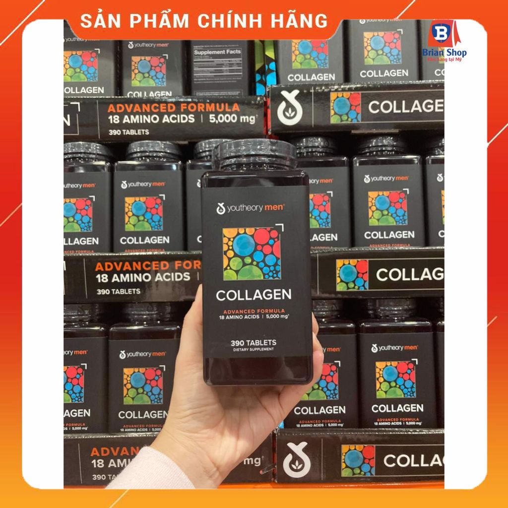 Collagen Men youtheory dành cho Nam giới 390 viên của Mỹ