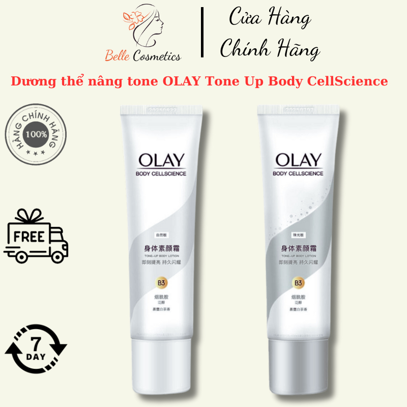 Dưỡng thể dưỡng trắng nâng tone OLAY Tone Up Body CellScience -  Body Lotion Cao Cấp 135g / Belle Cosmetics
