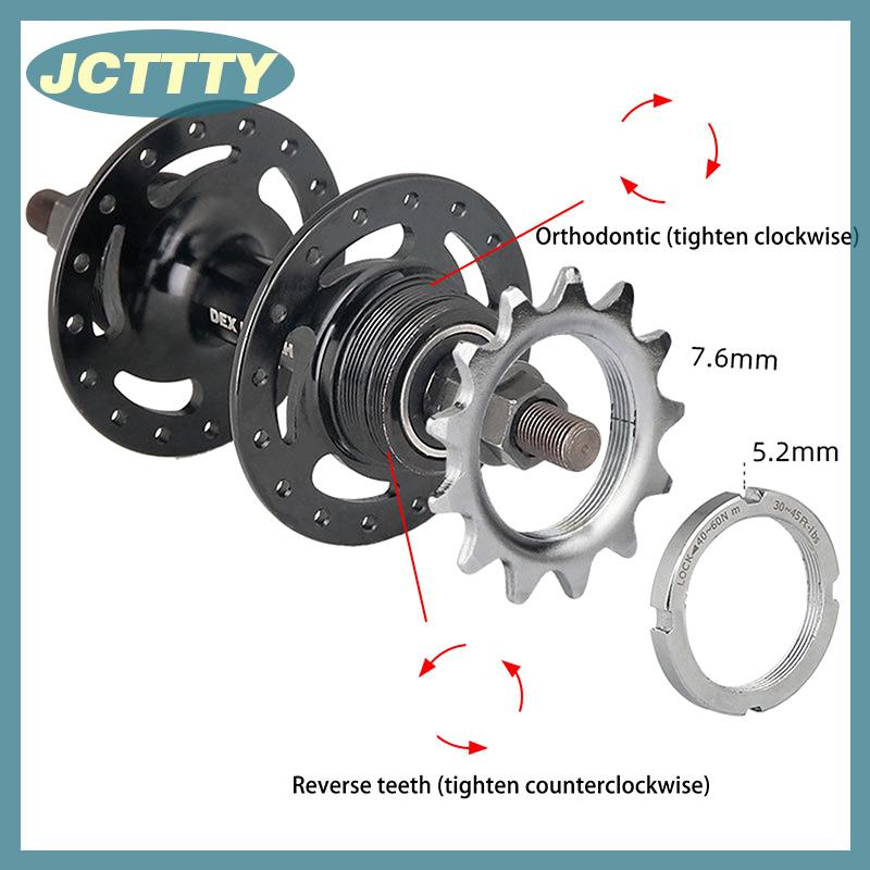 JCTTTY 13t 14t 15t 16t 17t 18t bánh răng cố định 1 tốc độ bánh xe đạp bánh răng bánh Xích Khóa cho trung tâm xe đạp theo dõi cố định