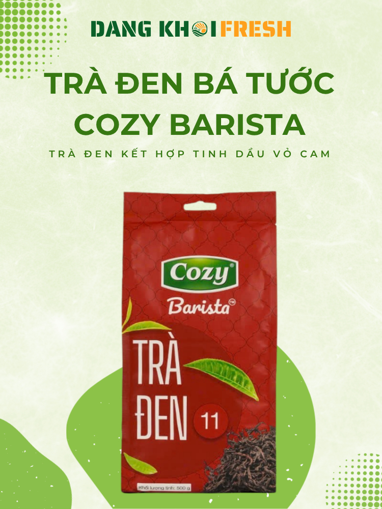 Combo 5 Túi Trà Đen Pha Chế Cozy Barista 500gr Trà Bá Tước Earl Grey Cao Cấp Pha Trà Chanh Trà Sữa