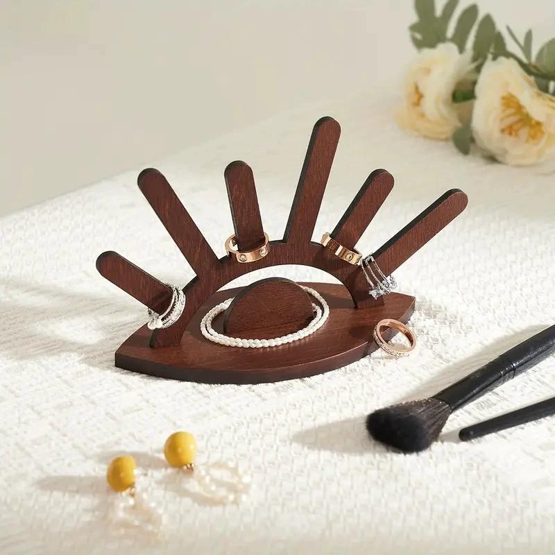 Creative jewelry storage rack Ring Storage display rack Wooden crafts Display pieces Holiday gifts