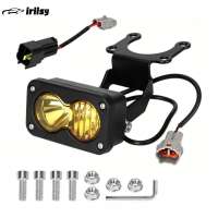 Iriisy 20W Đèn Pha Led Xe Máy trắng vàng tại chỗ Flood Pods Combo với bộ khung đỡ cho surron ánh sáng Bee x segway X260 talaria Sting MX4 MX3