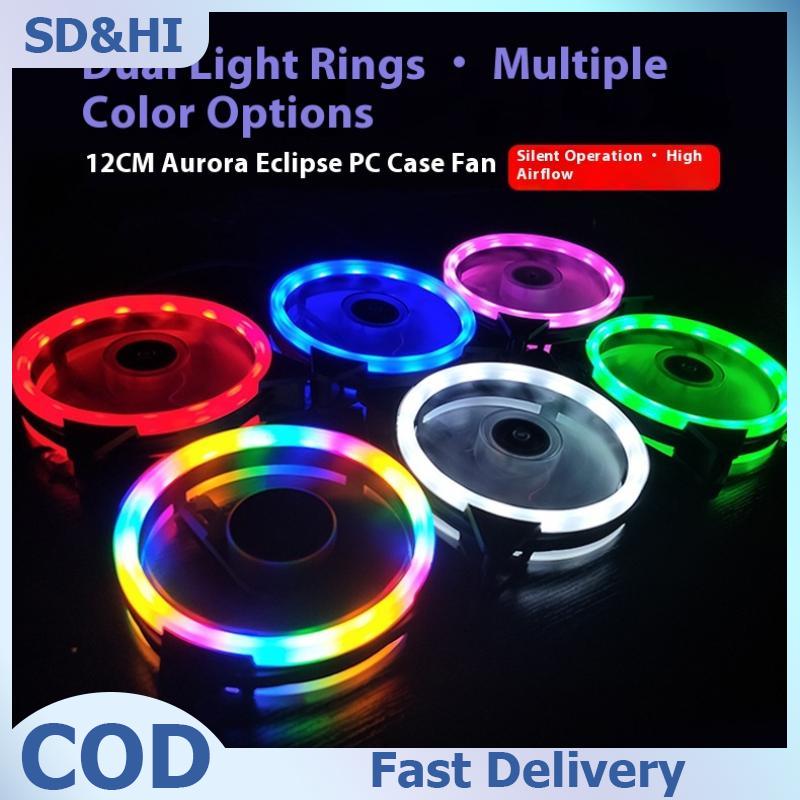 Linh kiện máy tính SD&HI - 120Mm PC Trường Hợp Fan Cooler Có Thể Điều Chỉnh De-Rung Cao Su LED Máy Tính Làm Mát Fan 12V Câm Thông Gió PC Máy Tính Mát Fan Giá 64,674 Đồng*Miễn phí vận chuyển