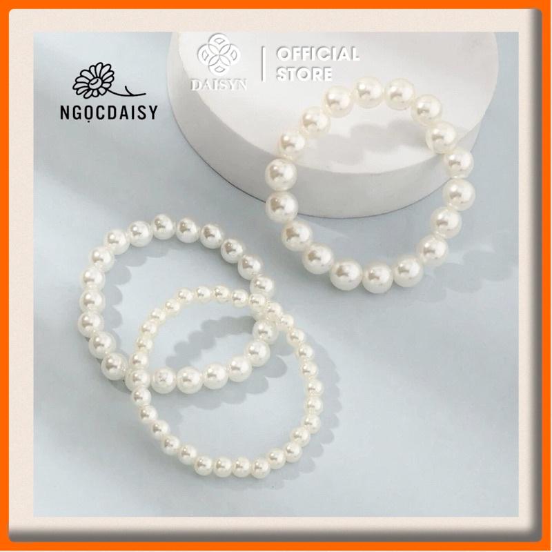 [NgocDaisy] N63 bộ 3 Vòng tay hạt Ngọc handmade