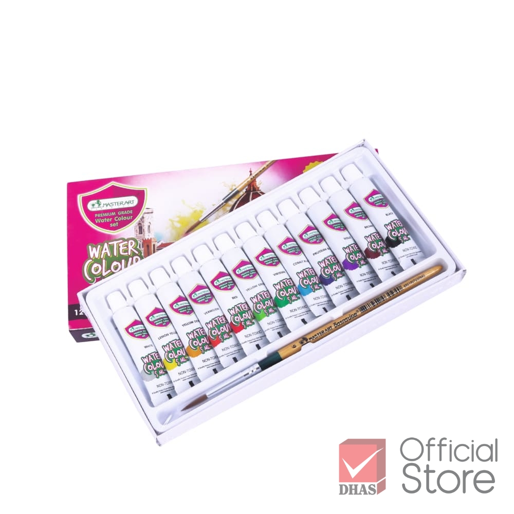 [Kèm Cọ] Màu Nước Dạng Tuýp 5ml 12 Màu Watercolor Master Art Dễ Pha Màu Tạo Hiệu Ứng Lan Màu Đẹp Tự Nhiên