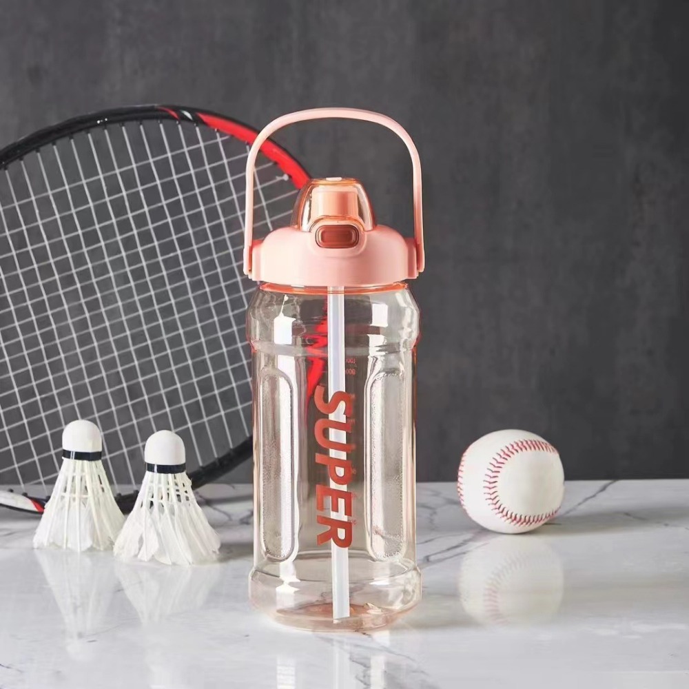 MISFORTUNESTORE17RE1 1300ml/2000ml Chai nước Di động Chống rò rỉ Cốc nước thể thao Ngoài trời Nhựa Cốc có ống hút Học sinh nam nữ - 5