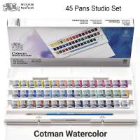 Winsor and Newton W&N COTMAN WATER COLOUR HALF or WHOLE PAN PAINTING BOX SET