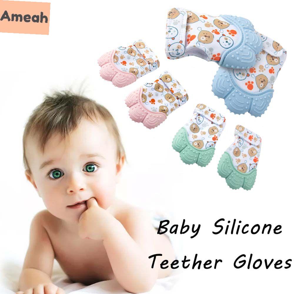 AMEAH Safe Anti-eating Hand Baby Children Bear Silicone Baby Mitt Silicone