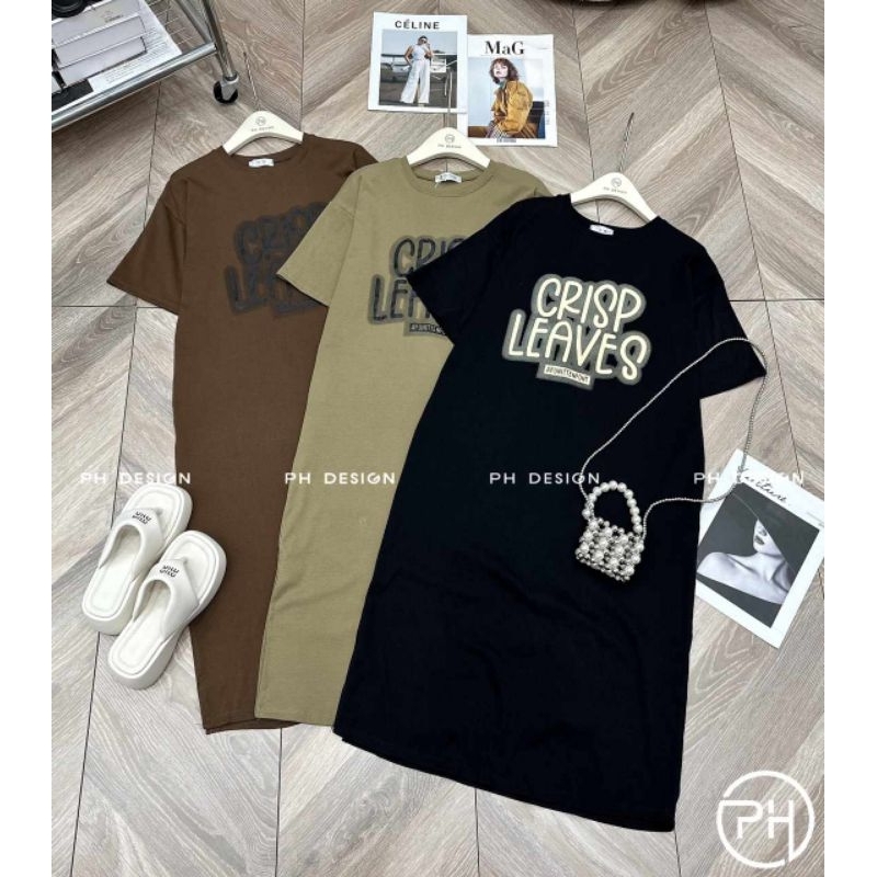 Váy suông cotton chữ