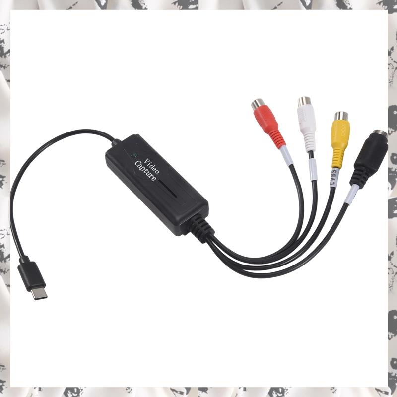 1 PCS AV to USB C Converter Video Capture Card Adapter AV NTSC PAL Video S Video/Composite to USB Converter