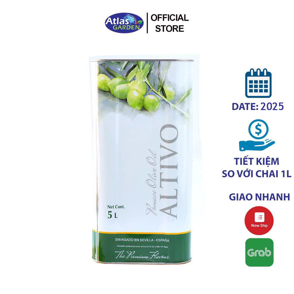 Dầu Olive Nguyên Chât Tinh Luyện Pomace Olive Oil Altivo Tây Ban Nha 5L