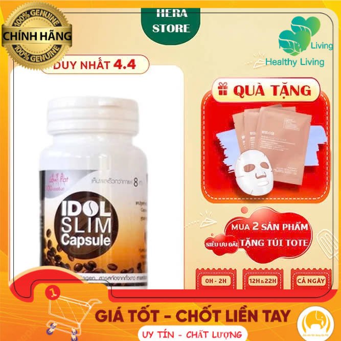 [HÀNG CHÍNH HÃNG] Viên Cafe Giảm Cân Idol Slimming Garcinia – Hỗ Trợ Đốt Mỡ & Thanh Lọc Cơ Thể (Hộp 15 Viên) GCHT1