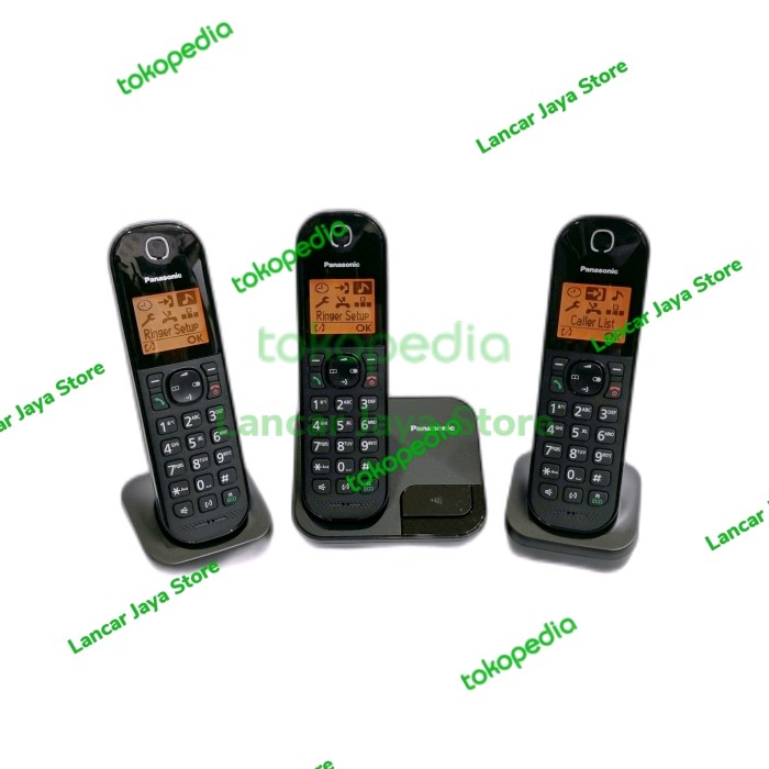 TELEPON WIRELESS PANASONIC KX-TGC413 PESAWAT TELPON (3 HANDSET) NEW Harga 3,039,000 rupiah*Gratis Ongkir